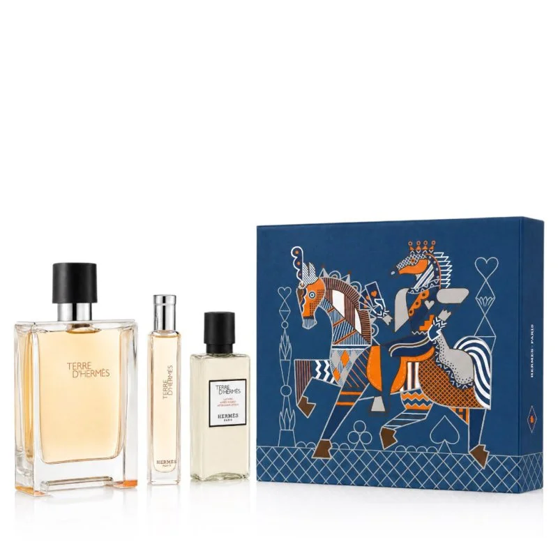 Terre D'Hermès Eau de Toilette for Men 100 ml + EDT 15 ml + Aftershave 40 ml