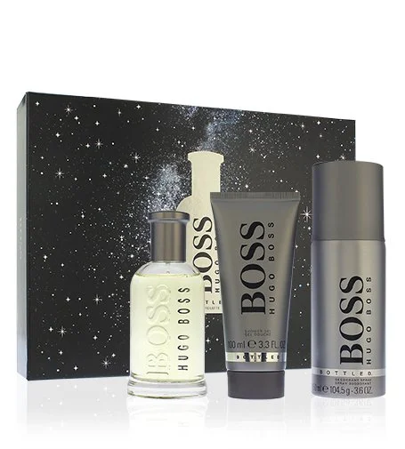Boss Bottled Gift Set: Eau de Toilette 100 ml + Shower Gel 100 ml + Deodorant for Men