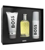 Boss Bottled gift set for men includes eau de toilette 100 ml + shower gel 100 ml + deodorant spray 150 ml 100 ml + sprchový gel 100 ml + deosprej 150 ml