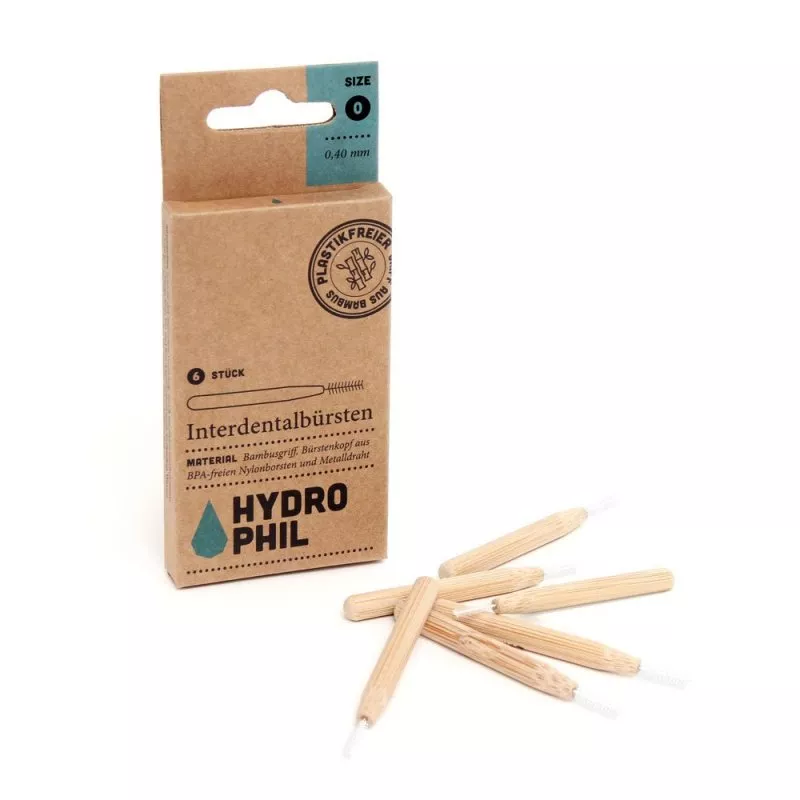 Hydrophil Bamboo interdental toothbrush (6 pcs) - 0,40 mm