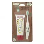 Jack n Jill Action set Children's toothpaste - Strawberry (50 g) Children's toothbrush Bunny - discounted set