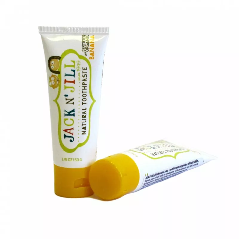 Jack n Jill Children's toothpaste - banana BIO (50 g) - fluoride-free, with organic calendula extract