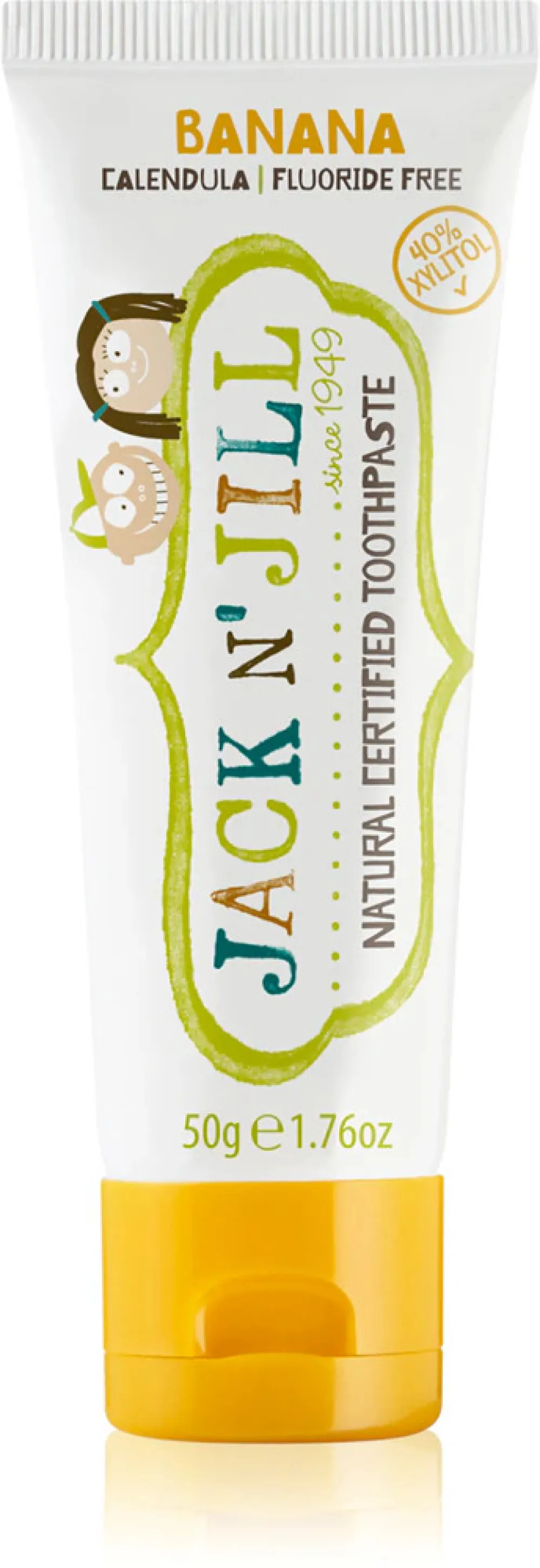 Jack n Jill Children's toothpaste - strawberry BIO (50 g) - fluoride-free, with organic calendula extract