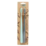 Jack n Jill NFco. SOFT toothbrush set - mint grey (2 pcs) - made from corn starch without gmo