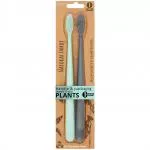 Jack n Jill NFco. SOFT toothbrush set - mint grey (2 pcs) - made from corn starch without gmo