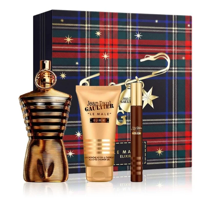 Le Male Elixir 125 ml + Mini Perfume 10 ml + Perfumed Shower Gel for Men 75 ml