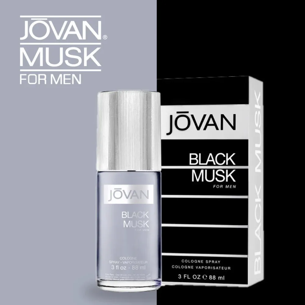 Musk Black cologne for men 88 ml