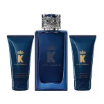 K by Dolce & Gabbana Eau de Toilette for Men Gift Set 100 ml + Aftershave Balm 50 ml + Shower Gel