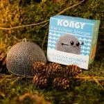 Kongy Cognac sponge - bamboo charcoal - for oily and acne-prone skin