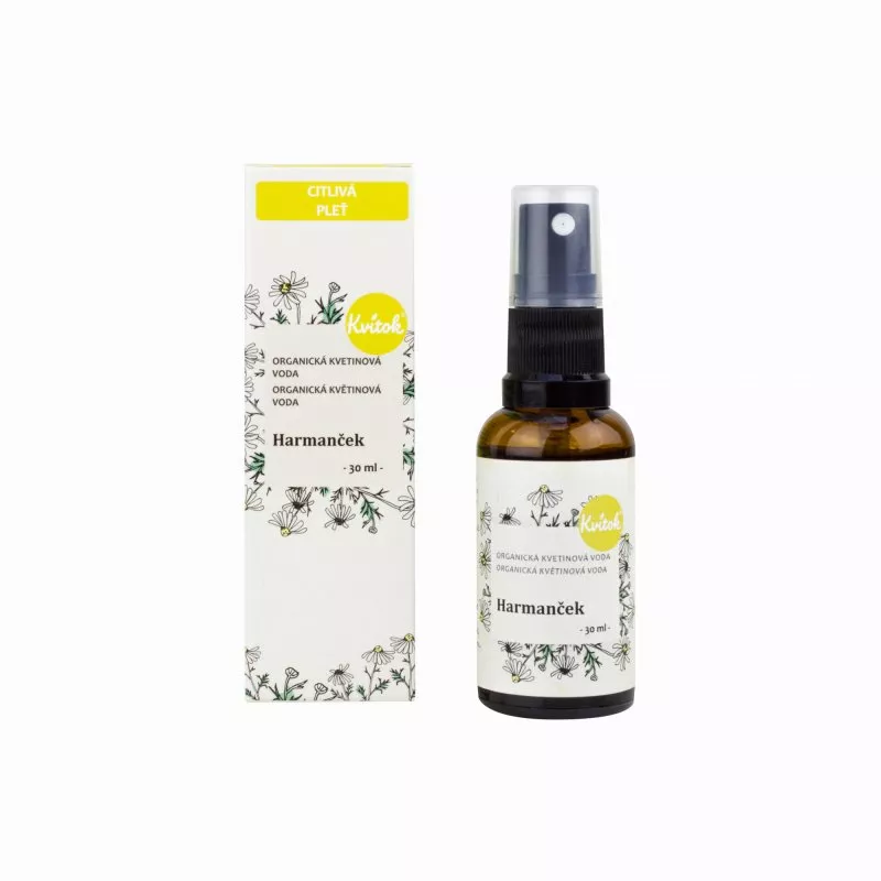 Kvitok Floral water with spray - chamomile BIO (30 ml) - perfect for children