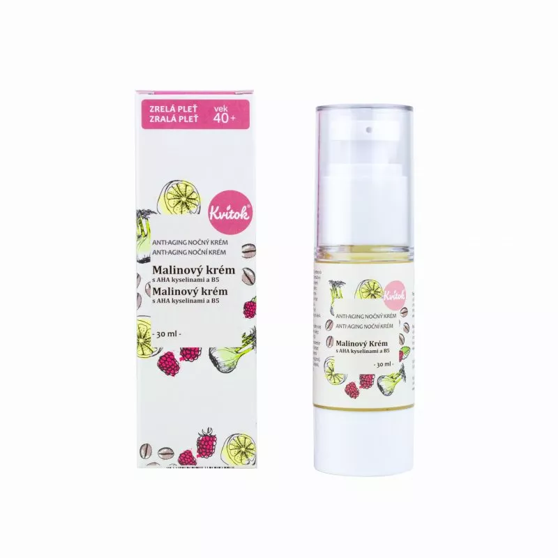 Kvitok Night raspberry cream for mature skin 40 (30 ml) - hydrates and firms