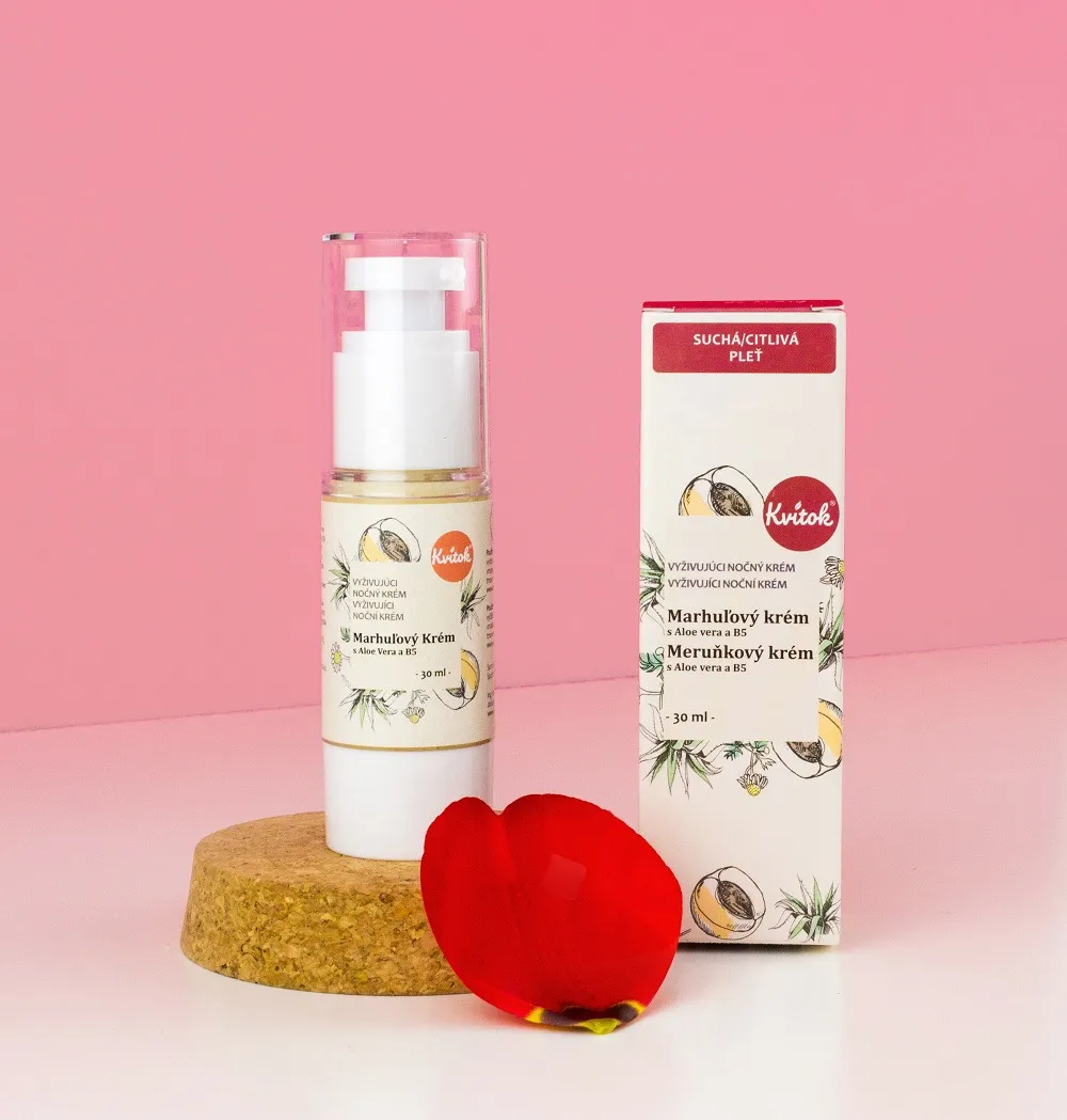 Kvitok Apricot night cream for sensitive skin (30 ml) - with provitamin b5