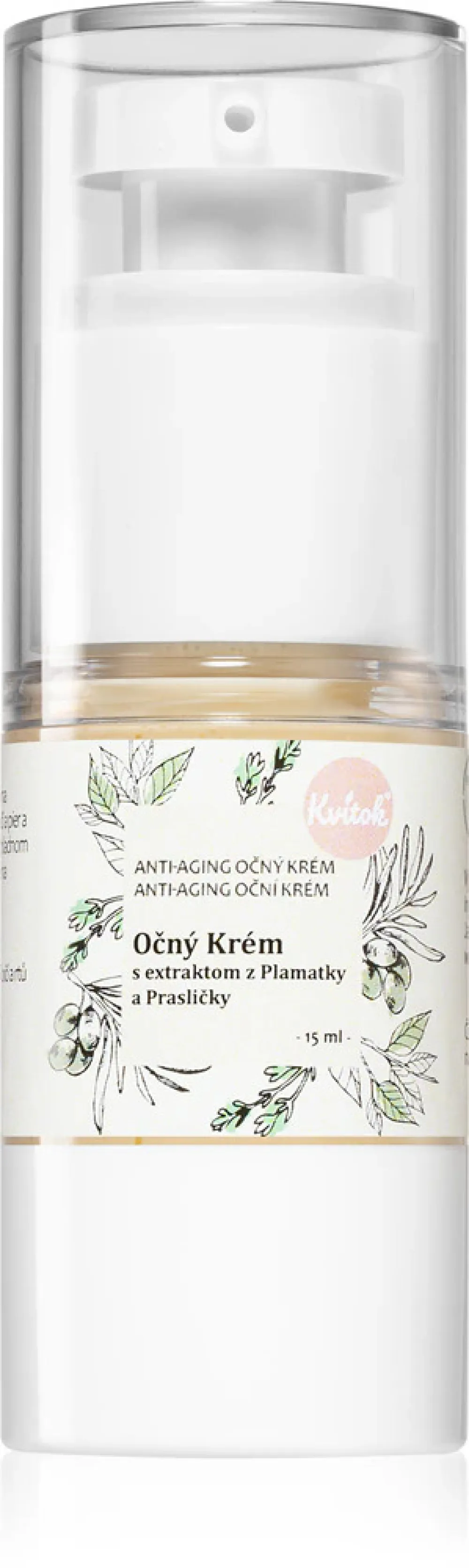 Kvitok Eye cream - daily (15 ml) - with extracts of fenugreek and horsetail