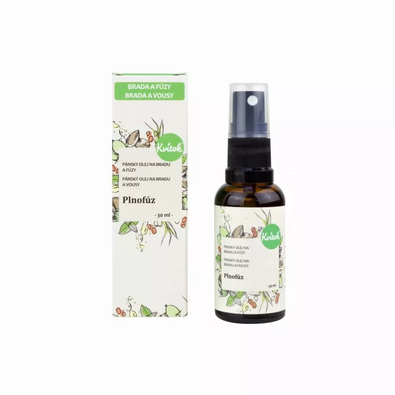Kvitok Beard and chin treatment oil Plnovous (30 ml) - with a fresh scent