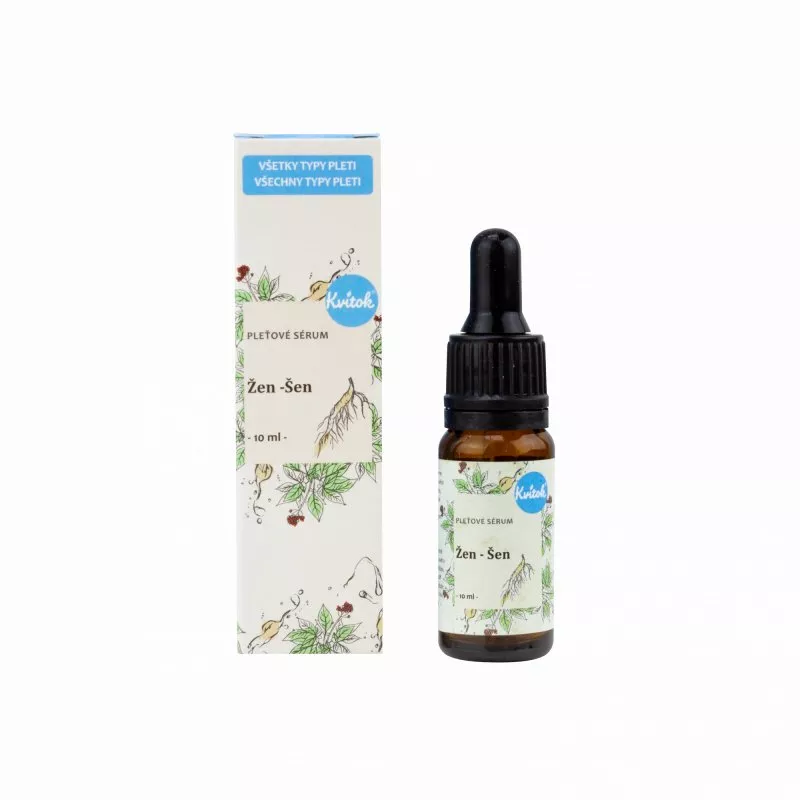 Kvitok Facial serum - Ginseng (10 ml) - antioxidant and anti-inflammatory effects