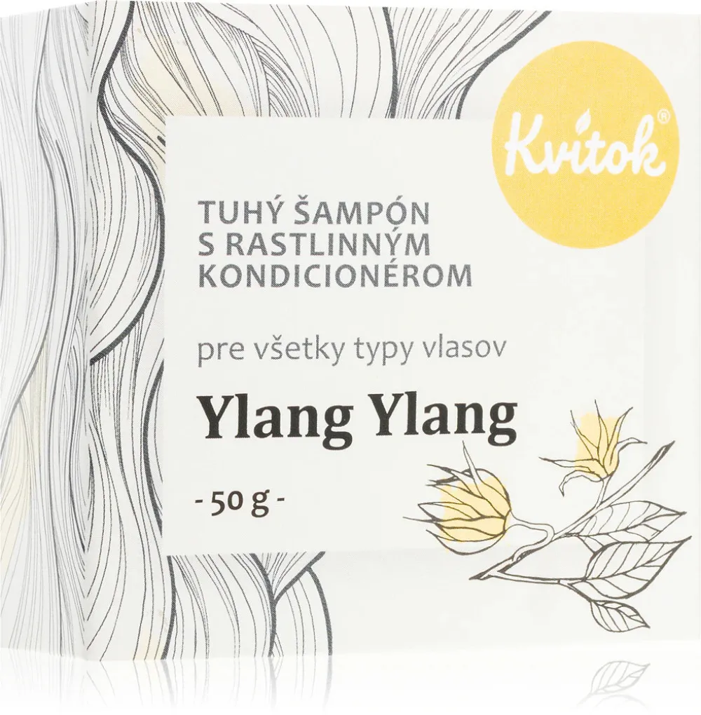 Kvitok Stiff shampoo with conditioner for light hair Ylang Ylang XXL (50 g) - foams beautifully