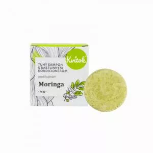 Kvitok Solid shampoo with anti-dandruff conditioner Moringa (25 g) - shiny, dandruff-free hair