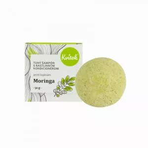 Kvitok Solid shampoo with anti-dandruff conditioner Moringa XXL (50 g) - shiny, dandruff-free hair