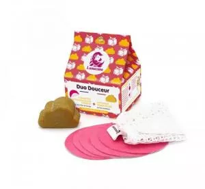 Lamazuna Duo Gift Set - Gentle Skin Cleansing - Cleansing Soap and Cotton Pads