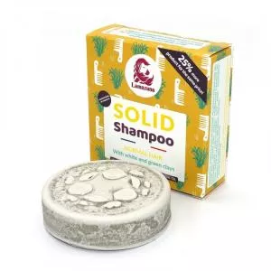 Lamazuna Stiff shampoo for normal hair - white and green clay (70 g)