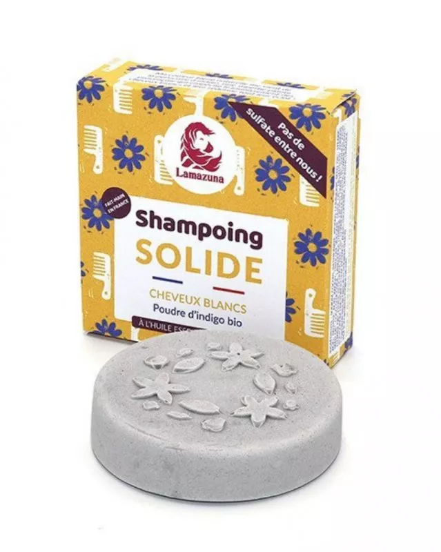 Lamazuna Stiff shampoo for grey hair - indigo (70 g)