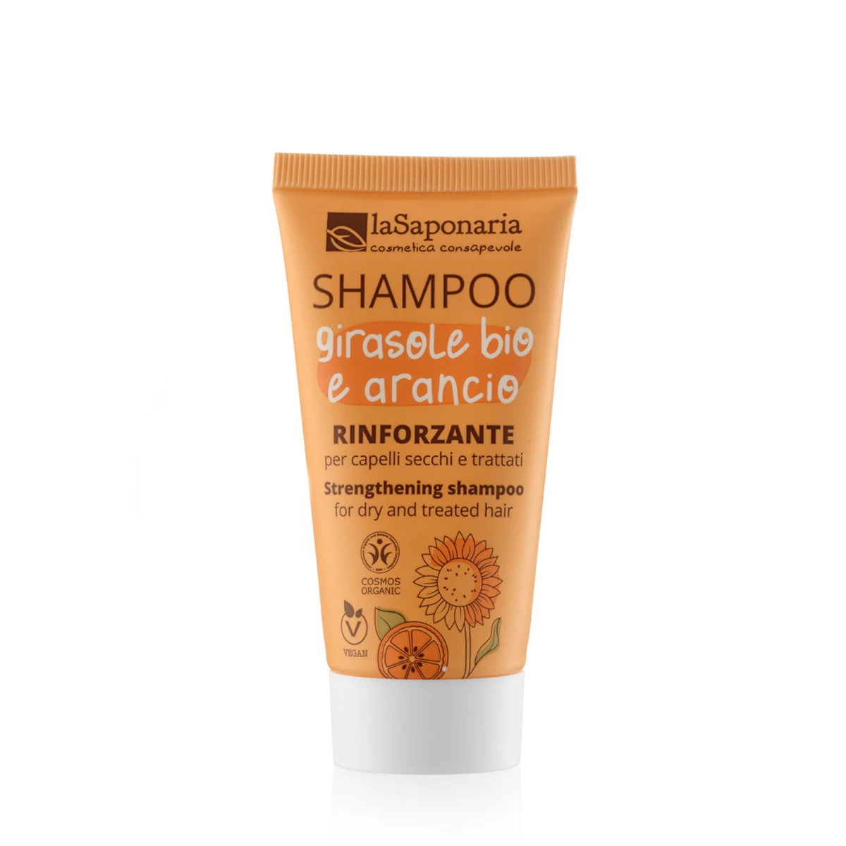 laSaponaria Organic Shampoo with Sunflower and Sweet Orange 30 ml