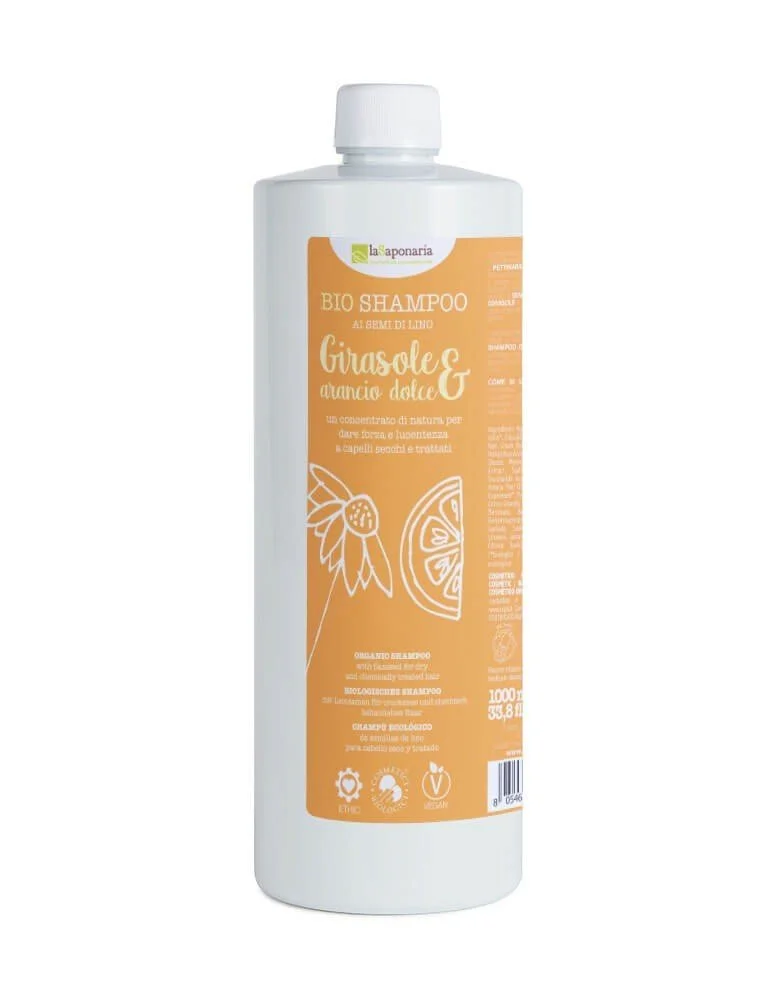 laSaponaria Organic Shampoo with Sunflower and Sweet Orange 30 ml