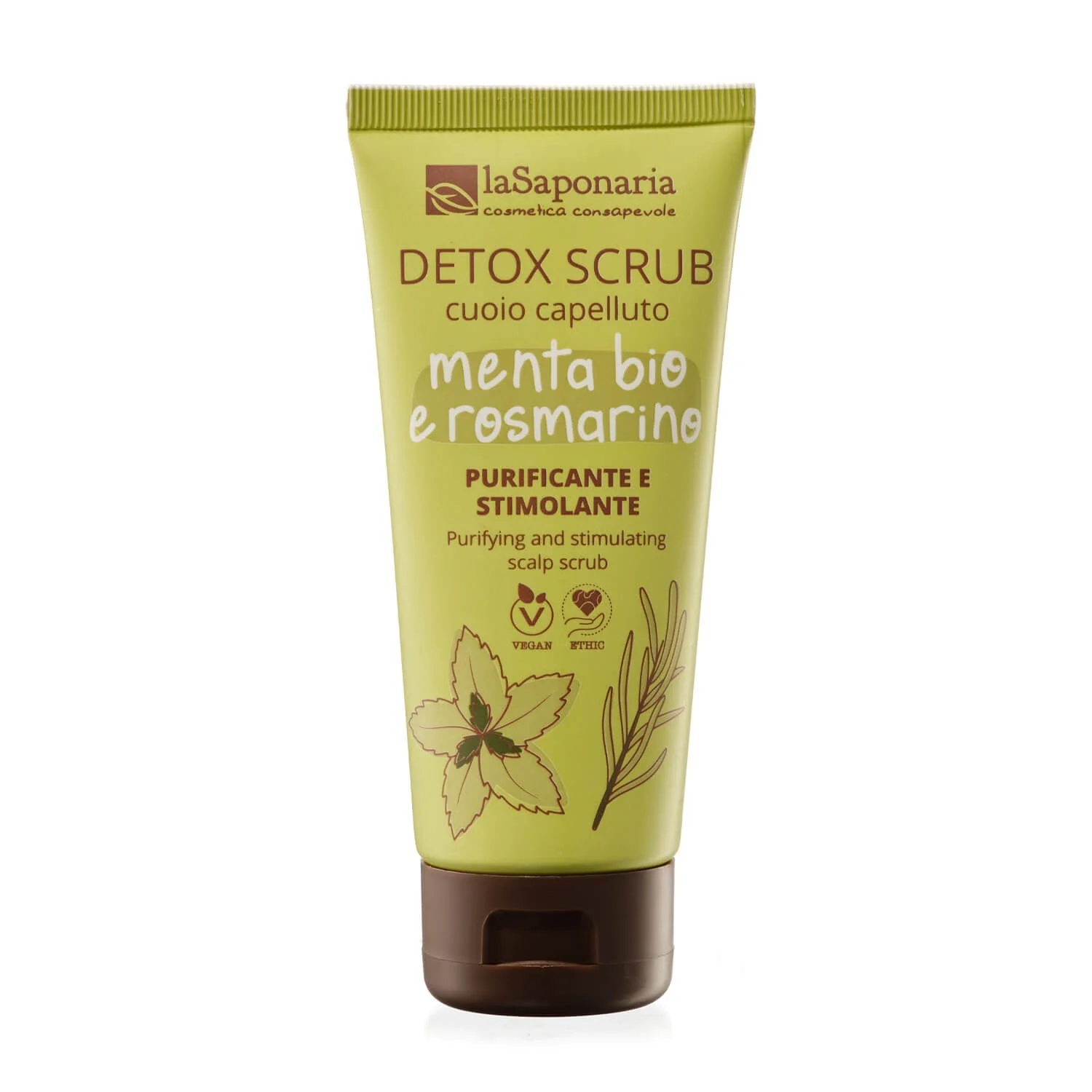 laSaponaria Detoxifying Scalp Scrub with Mint and Rosemary (100 ml)