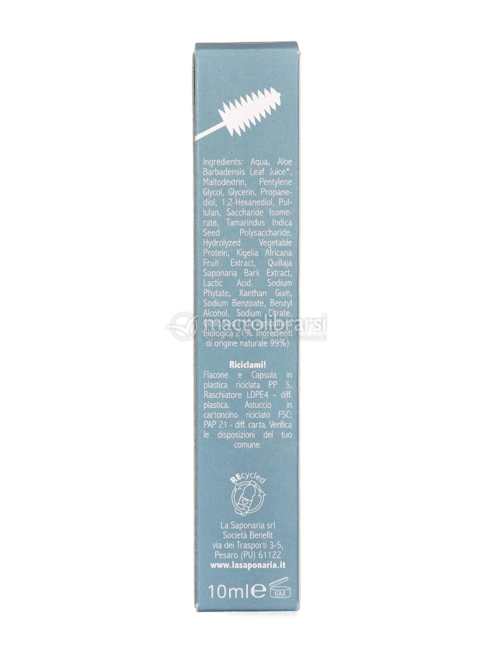 laSaponaria Eyebrow Styling Gel with Organic Phyto-keratin - Clear (10 ml) - Sets Brow Shape