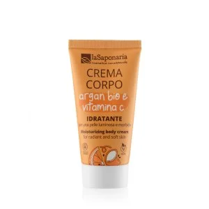 laSaponaria Hydrating body cream with organic argan oil and vitamin C 30 ml - for radiant and soft skin