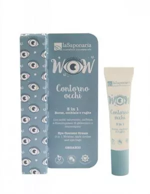 laSaponaria Eye Contouring Cream 3 in 1 BIO (15 ml) - for wrinkles, circles and bags under the eyes