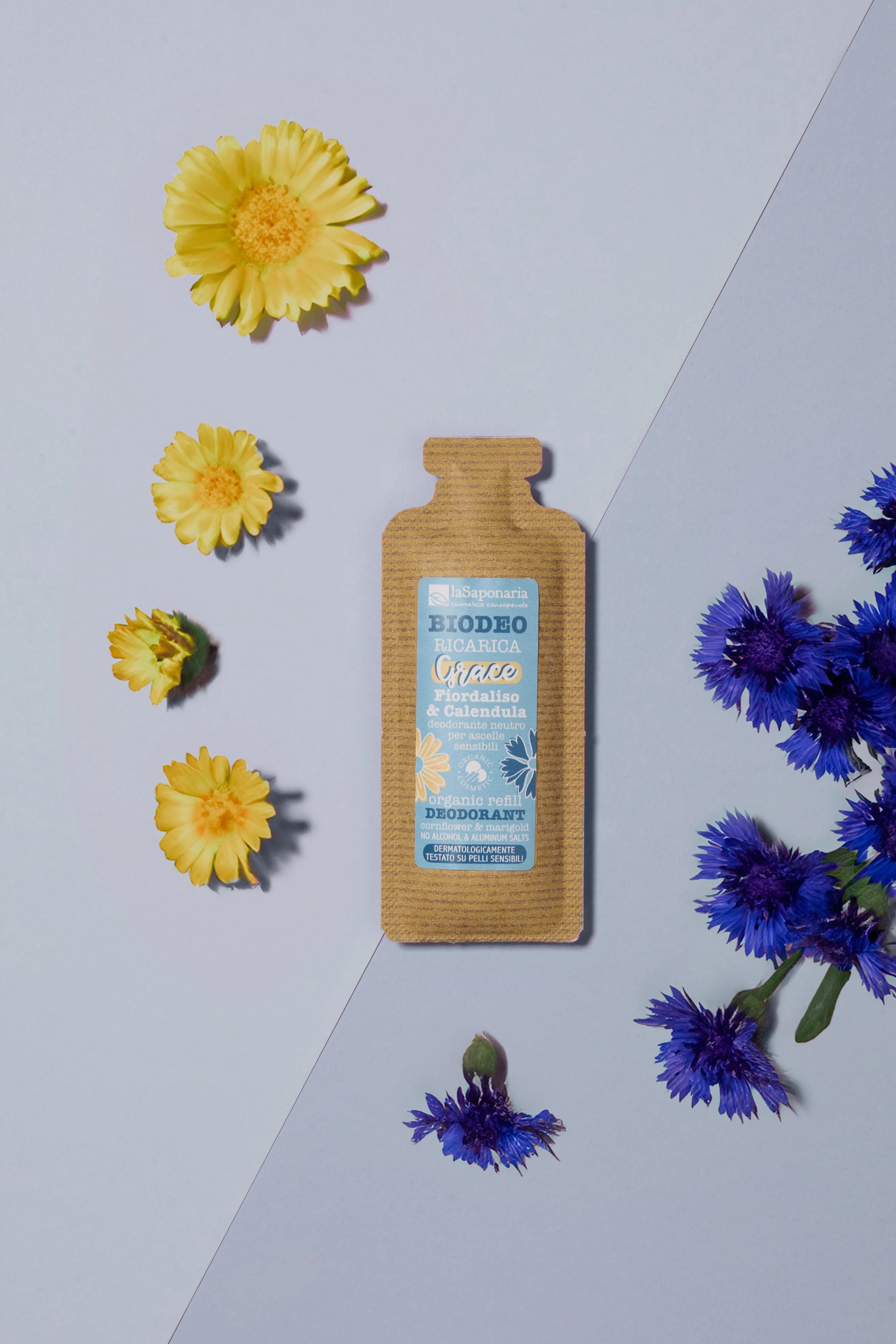 laSaponaria Refill for Grace Roll-On Deodorant - Organic, Fragrance-Free (40 ml) - For Sensitive Skin