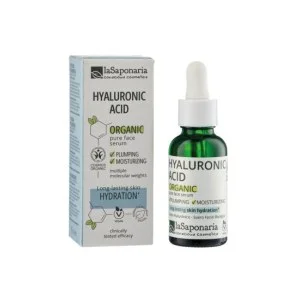 laSaponaria Facial Serum - Organic Hyaluronic Acid (30 ml) - Hydrates and Firms Skin