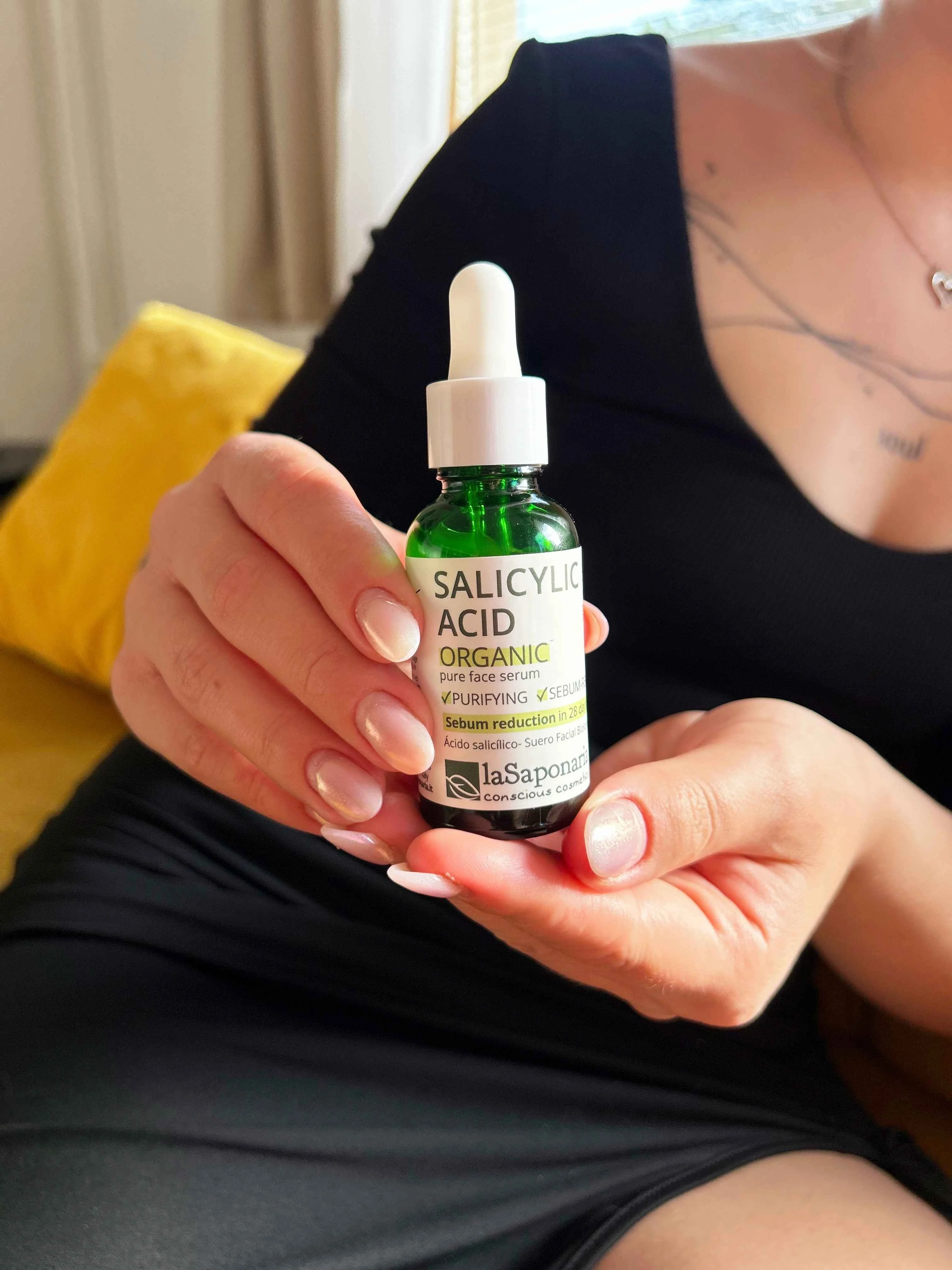 laSaponaria Facial Serum - Organic Salicylic Acid (30 ml) - for acne-prone skin