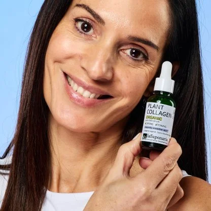 laSaponaria Face Serum - Organic Plant-Based Collagen (30 ml) - for smoother and firmer skin