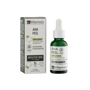 laSaponaria Organic AHA Facial Peel (30 ml) - Also Suitable for Sensitive Skin