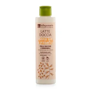 laSaponaria Shower Milk with Organic Oat and Prebiotics for Sensitive Skin (200 ml) - with Calendula and Chamomile