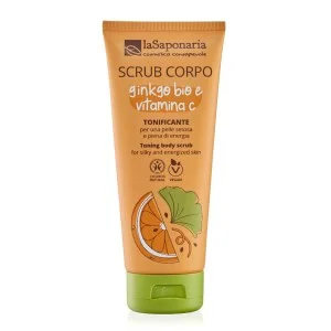 laSaponaria Body Scrub with Organic Ginkgo Biloba and Vitamin C 200 ml - for Smooth and Radiant Skin