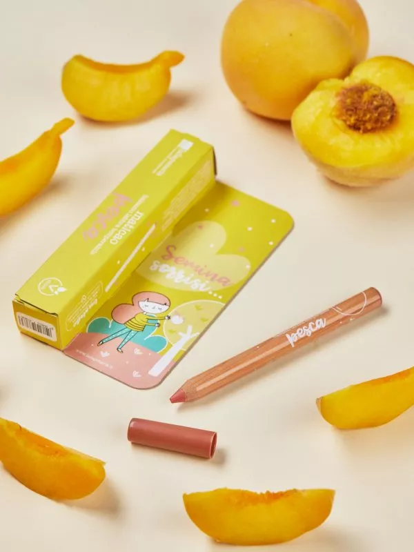 laSaponaria Maticao Tinted Lip Balm Crayon - Peach (2.5 g)