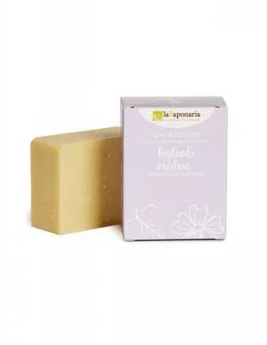 laSaponaria Solid olive soap BIO - Lime and mallow (100 g)