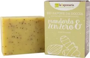 laSaponaria Solid olive soap BIO - Almond and ginger (100 g)