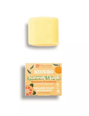 laSaponaria Solid deodorant Summer Crush BIO (40 g) - with exotic citrus scent