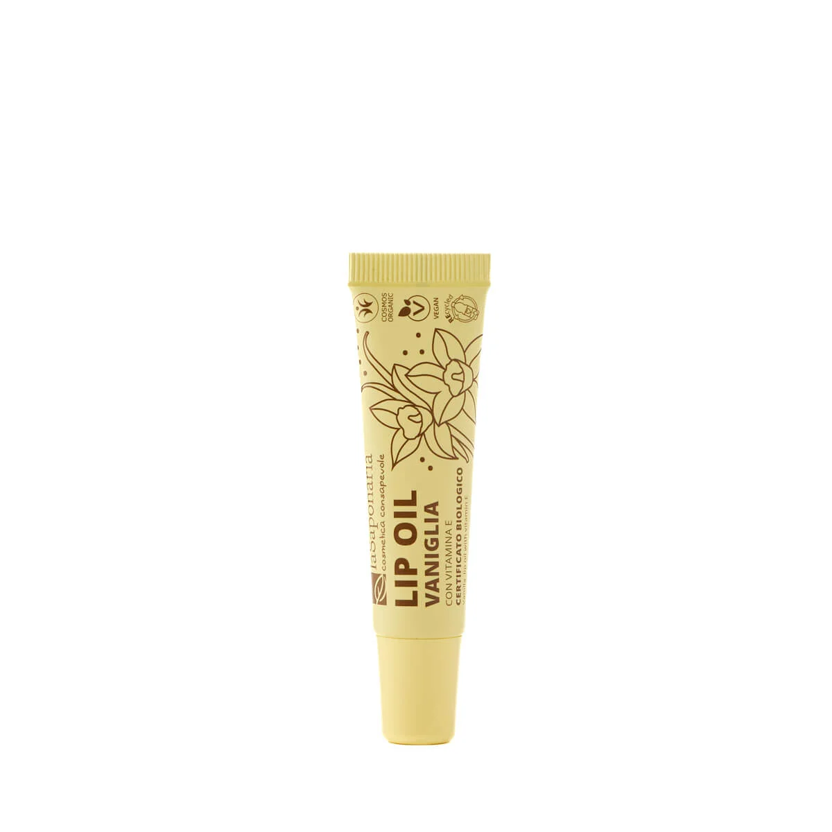 laSaponaria Nourishing Vanilla Lip Oil BIO - Clear (12 ml) - for Glossy, Deeply Nourished Lips