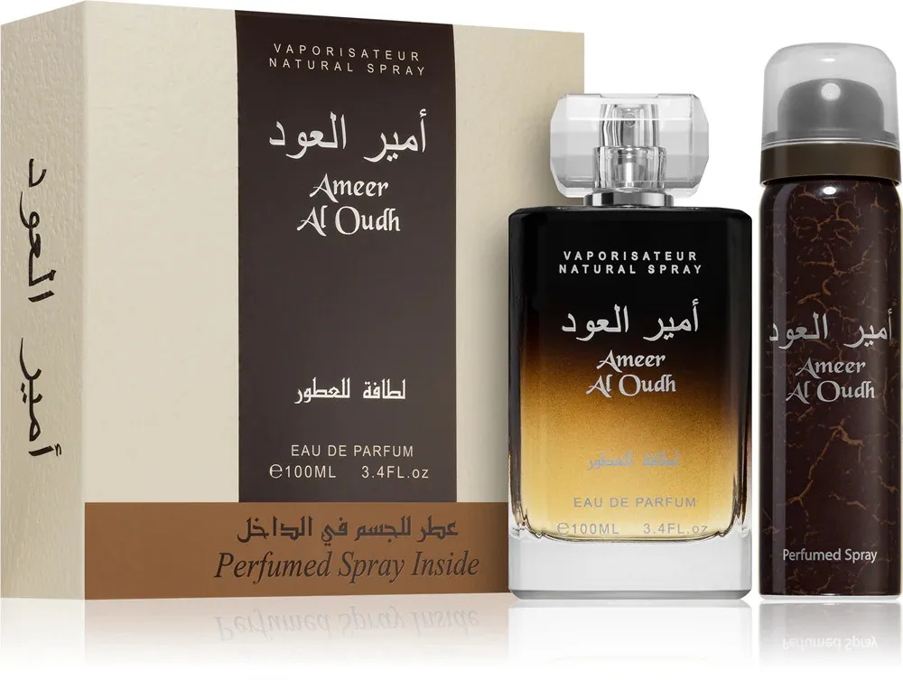 Ameer Al Oudh gift set unisex perfume water 100 ml + deodorant 50 ml