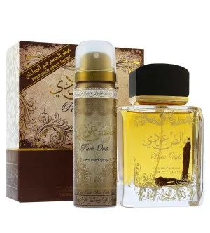 Lattafa Pure Oudi gift set unisex eau de parfum 100 ml + deodorant spray 50 ml