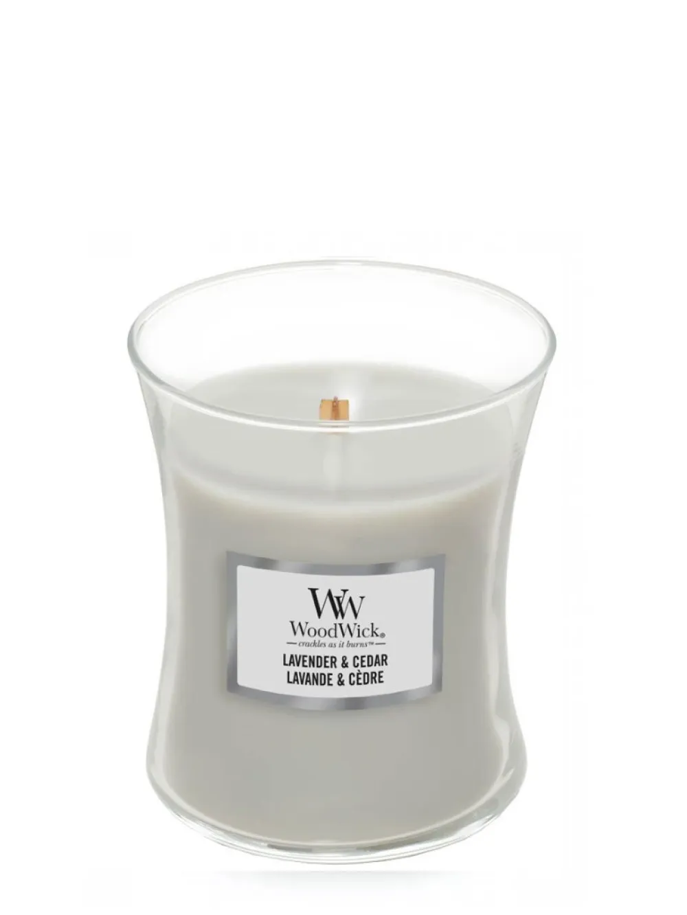 Lavender & Cedar scented candle with wooden wick 275 g