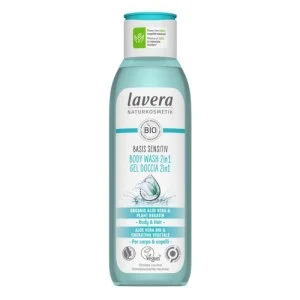 Lavera Basis Sensitive 2-in-1 Shower Gel for Body and Hair 250 ml - also for sensitive skin