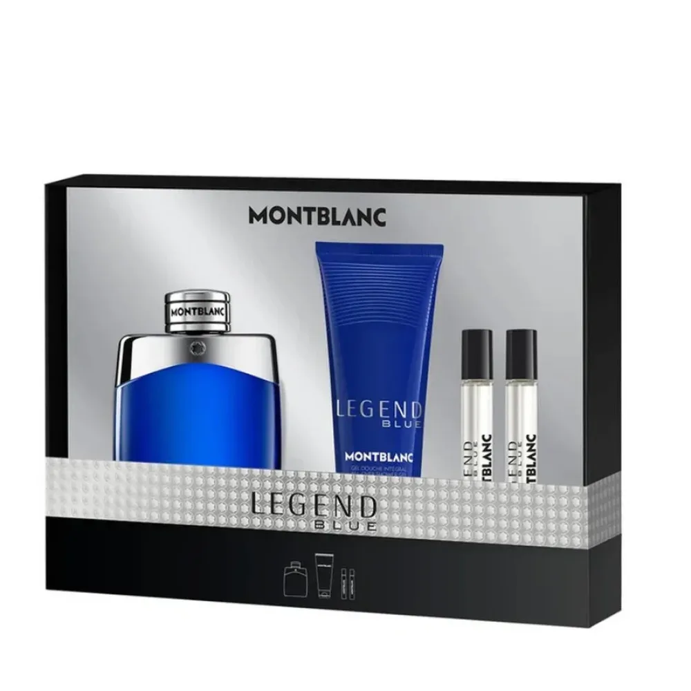 Legend Blue 100 ml + Hair & Body Shower Gel 100 ml + 2 x EDP Mini Eau de Parfum for Men 8 ml