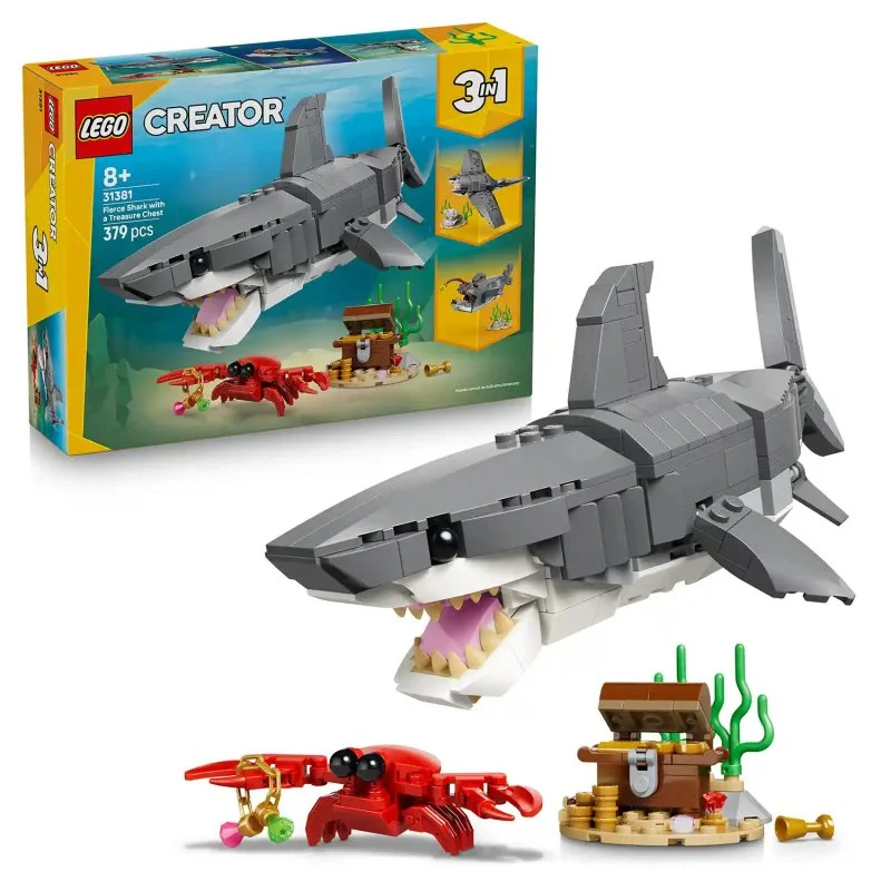 Creator 3-in-1 31381 Wild Shark and Treasure Chest