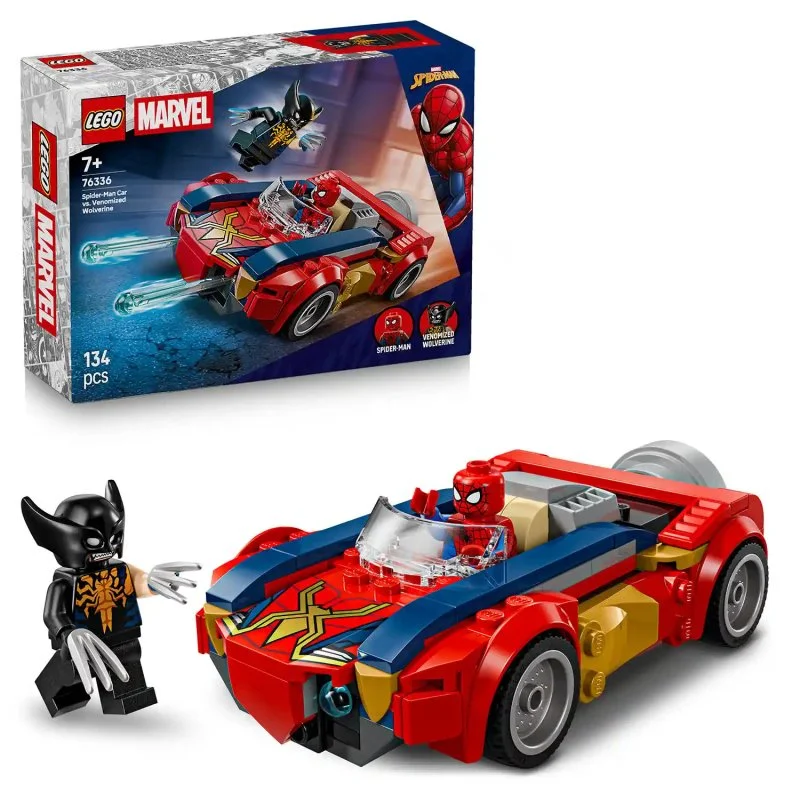 ǀ Marvel 76336 Spider-Man and Car vs. Venomized Wolverine